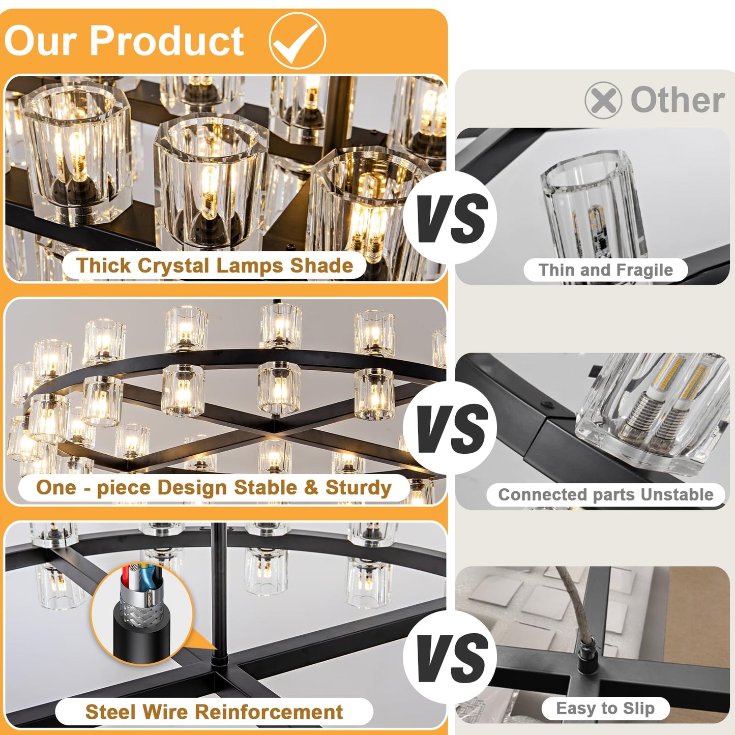 Plsintly Modern Black Crystal Chandelier,36" K9 Crystal Chandeliers for Dining Room Over Table,Wagon Wheel Chandeliers for Dining Room,Living Room,Foyer,Includes 36XG4 Bulbs