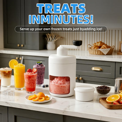 Shaved Ice Maker, Ice Shaver Slushie Machine, Snowcone Maker for Kids Birthday Party, House Warming Gifts New Home, Kitchen Gift Ideas, White