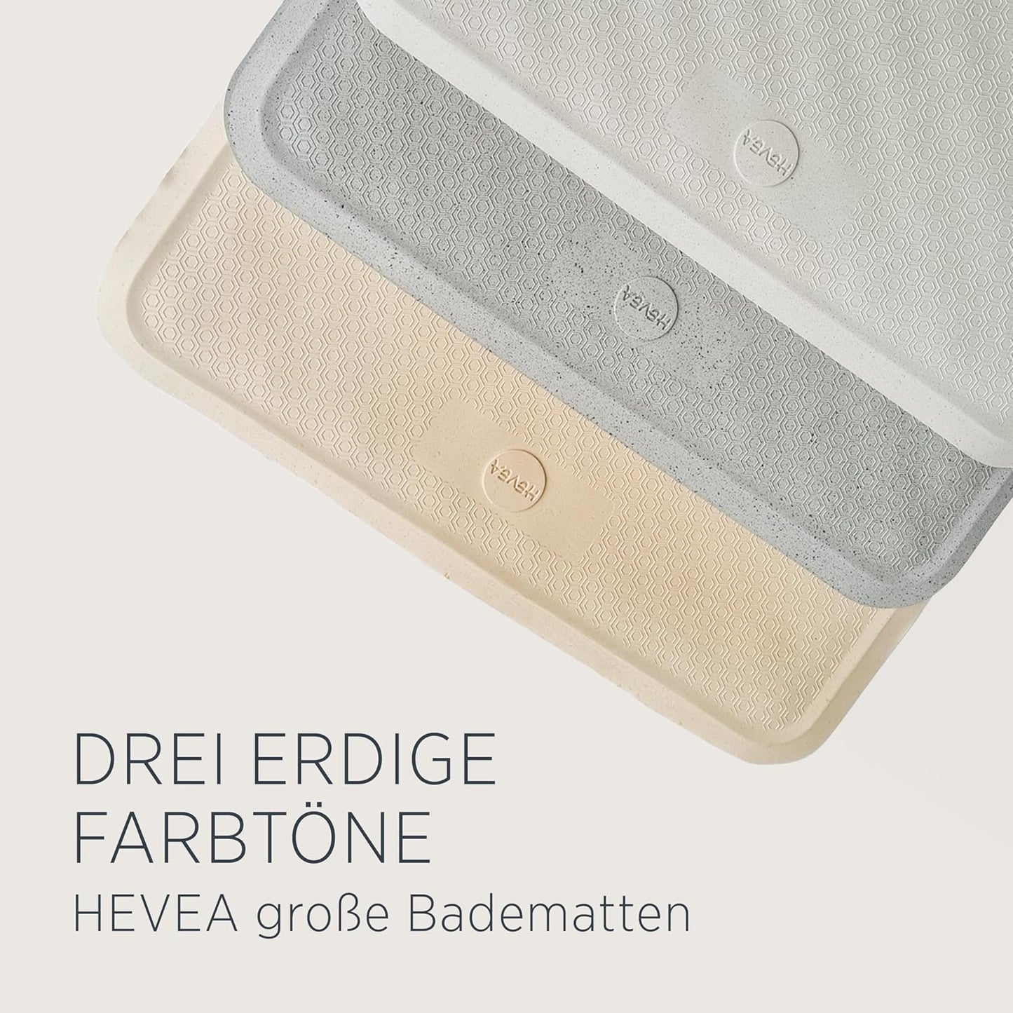 299 HEVEA Natural Rubber Big Bath Mat - Upcycled, Danish Design - Non Slip Bathtub Mat, Suction Cups - Safe