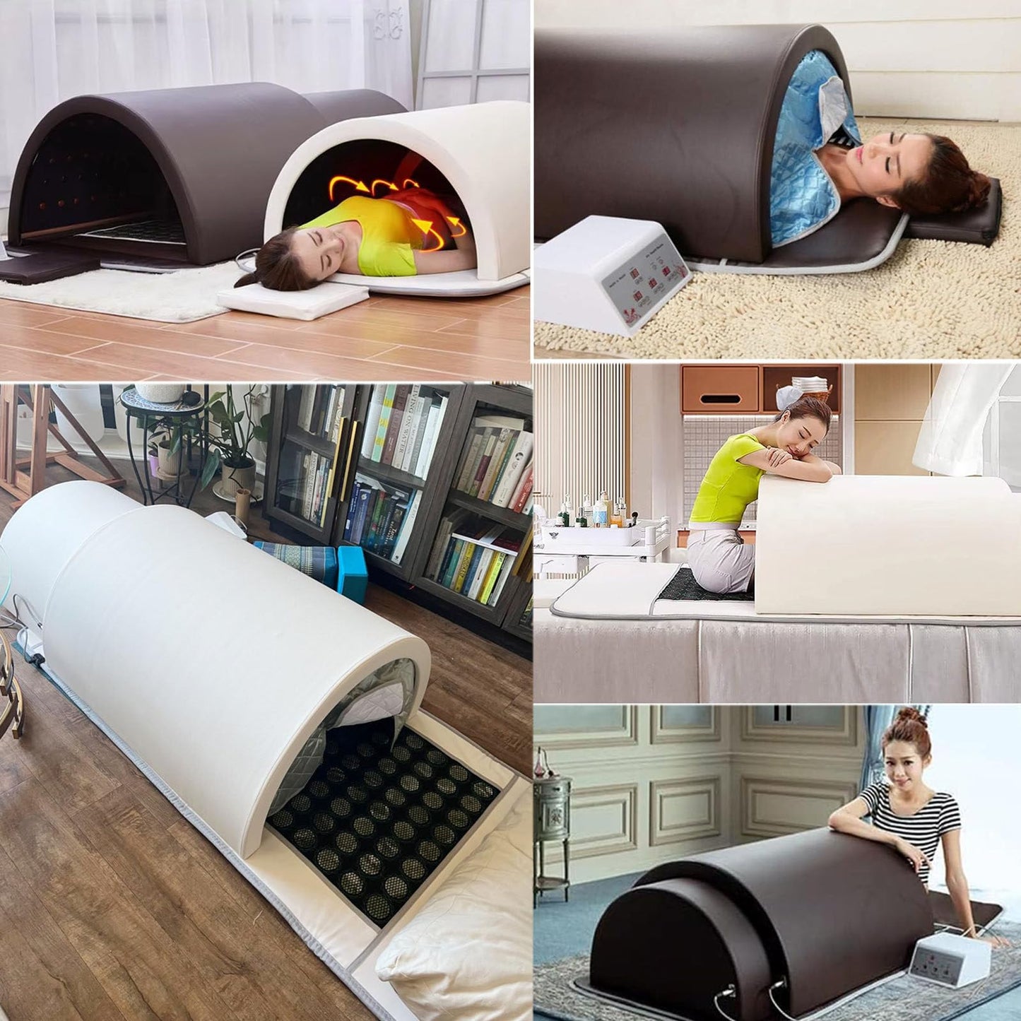 piudoiliy Infrared Sauna Dome, Near Zero EMF Function, 1200W, Portable Home Sauna with Therapeutic Jade Stones, Infrared Photon Light, Steam Tent (Black)