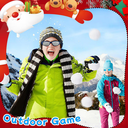 Skiennix 50 Pcs Fake Snow Balls - Soft Plush 2.4 Inch Indoor/Outdoor Winter Decor & Party Supplies