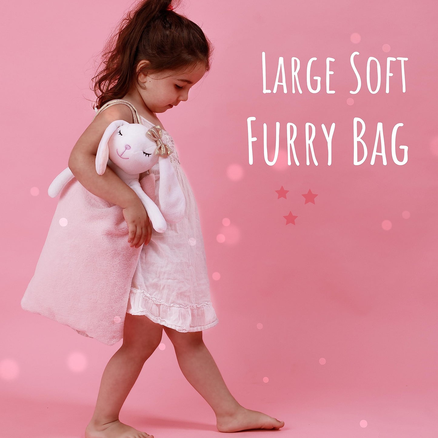 Perfectto Design Bunny Ballerina Stuffed Animal for Girls, Plush Toy Doll - Cute Doll Set Dress Up for 3 4 5 Year Old Girl - Gift for Little Girl, Birthday, Christmas Age 3-9