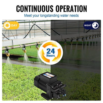 YOUNGTREE Brushless 110V Water Pressure Transfer Pump Continuous Duty 6.0GPM 55PSI On Demand Fresh Water Diaphragm Pump 110 Volt AC for Irrigation Garden Home Pool Car Washing Rain Barrel Industry