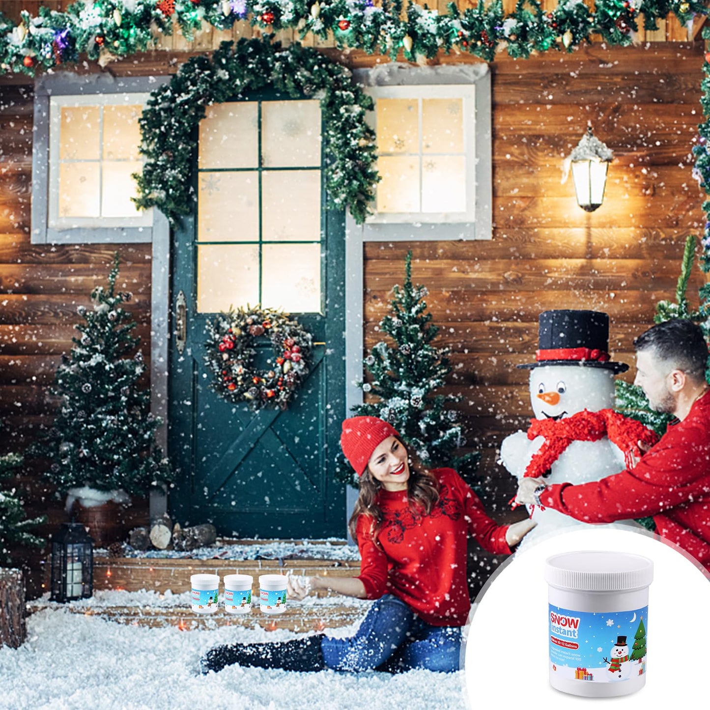 Youdaju Instant Snow Fake Snow Powder Makes 12 Gallons of Artificial Snow Instant Snow Powder Instant Snow Packets Magic Snow for Winter Decoration Holiday Wedding Festival Market Fairy House Decor