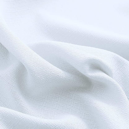 White Kitchen Curtains 36 Inch Length - Sets of 2 Panels Rod Pocket Cafe Curtains for Bathroom, Semi Sheer Short
