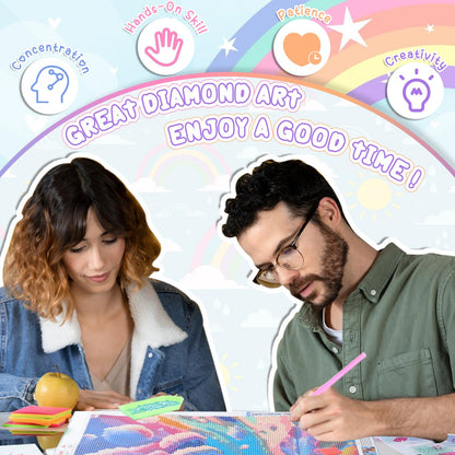 Christmas Sloth on Tree Pink Flowers Diamond Painting Kit Full Round Gemstone Crystal Diamond Art Kits Diamond Painting for Home Decor Wall Decor 12x16 inch for New Year, Valentine's Day Gifts
