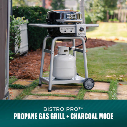 Charbroil Bistro Pro Gas Grill for Small Spaces and Patios, Black - 25302161