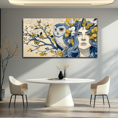 WLWBINTING Eclectic Wall Decor Feminine Wall Art Bedroom Wall Decor For Women Unique Wall Decor Abstract Art Large Boho Wall Art For Living Room Office Woman Picture Paintings Pop Art Home Decor