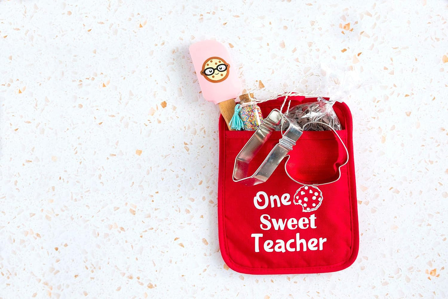 Teacher Gift for Women, Appreciation Week, Thank You Potholder, One Smart Cookie Oven Mitt, Set of 2
