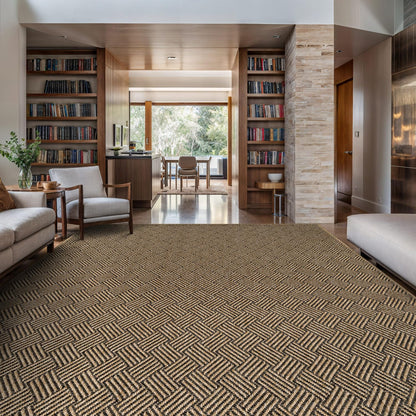 Luul Home Easy Jute Rugs 10x14 Herringbone Natural Color Living Room Indoor Outdoor Area Rug for Patio and Kitchen Rug High Traffic Washable Easy to Clean Solid Boho Woven Design Carpet (10 x 14)