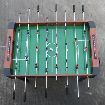 ComeWay 48'' Soccer Table, Large Size Foosball Game Table for Adult, Football Table with Cup Hloders & Sturdy Leg for Game Rooms & Parties, Classic Brown