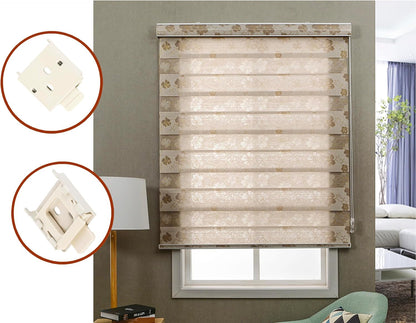 Universal Roller Shade Mounting Brackets, Aluminum Cordless Blinds Hardware for Indoor/Outdoor Replacement (1, Beige)