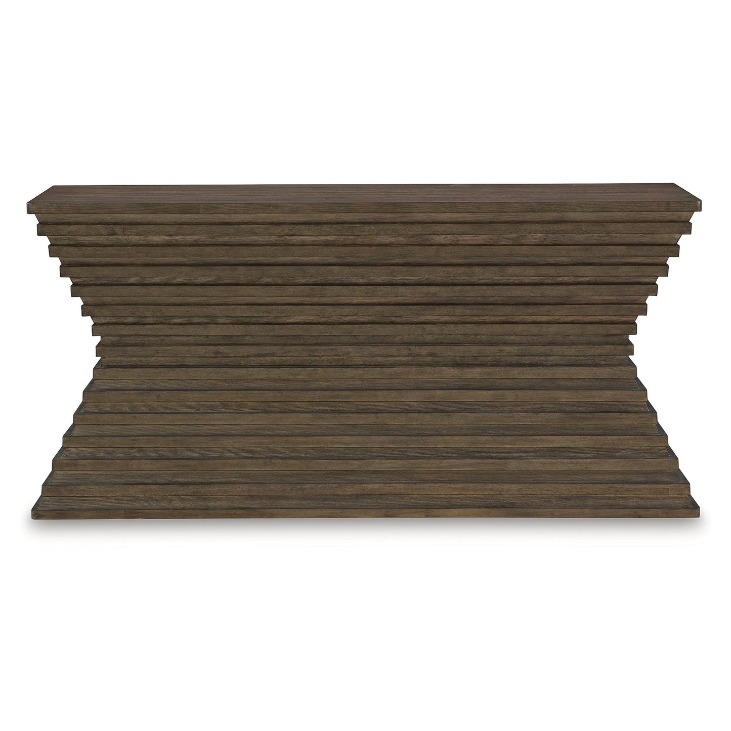 Signature Design by Ashley Hannodream Contemporary Sofa Table with Solid Wood Frame, Warm Brown