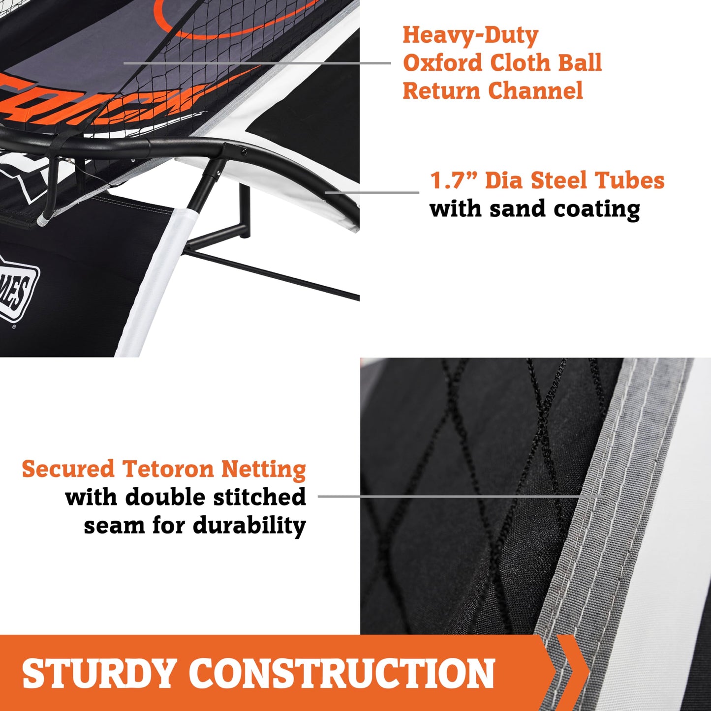 Hall Games Premium Arcade Basketball Shootout - Heavy-Duty Foldable Indoor Arcade Game with Shatterproof Pro-Style Backboard – 2 Player Foldable Basketball Arcade Game