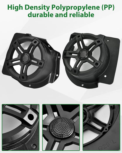 SAUTVS 6.5" Under Dash Kick Speaker Pod Brackets for Yamaha Drive2 G29 Accessories, Front Kick Panels Loudspeaker Mount Support 6.5inch Speaker Devices for Yamaha Drive2 G29 Standard Golf Cart, 2PCS