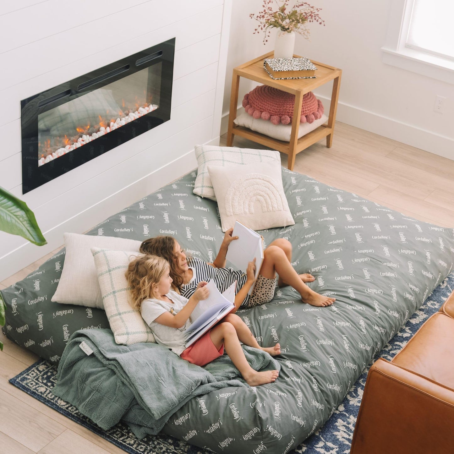 CordaRoy's Chenille Bean Bag Chair, Convertible Chair Folds from Bean Bag to Lounger, As Seen on Shark Tank, Espresso - Queen Size