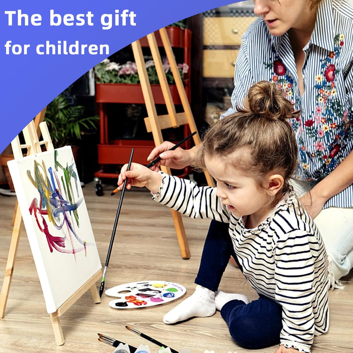 11x14" Wooden Canvas Float Frames - Wooden Photo frame Displays Picture 8x10"with Mat or 11x14 "without Mat - DIY Desktop and Wall Collage Picture Frames - Vertical & Horizontal Wood color 2 Pack