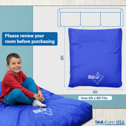 Skil-Care Crash Pad for Kids | Sensory Crash Mat for Active Play | High-Density & Soft Foam Blocks Landing Zone | Kids Jumping Pillow for Indoor & Outdoors Use with Durable Nylon Cover - 6x8 feet