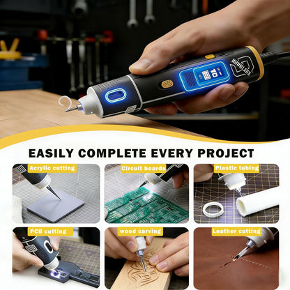 SPYOAMGHK 40kHz Wireless Ultrasonic Cutter Machine with Smart Cutting, 30W Handheld Ultrasonic Knife for 3D Printing, Plastic, Resin, Carbon Fiber Trimming - Auto Start Stop & Turbo Cooling