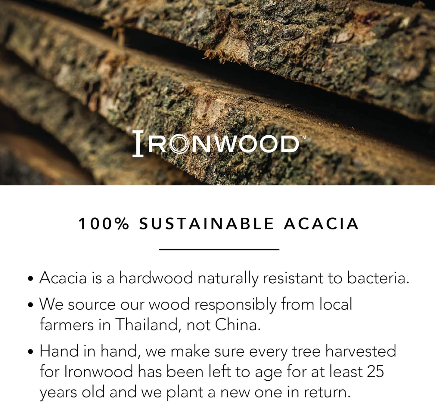 Ironwood Gourmet Acacia Wood Cutting Board, 10.6 x 7-Inch