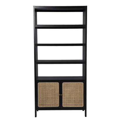 SEI Furniture Carondale Bookcase/Storage Shelf, Black and Gold