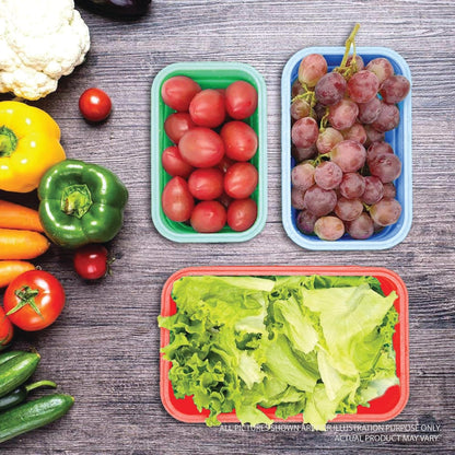 Deke Home - Collapsible Silicone Food Storage Containers with Lids, Set of 4, BPA-Free, Airtight, Space-Saving Meal Prep & Lunch Box, Microwavable, Freezer & Dishwasher Safe, Camping & Travel