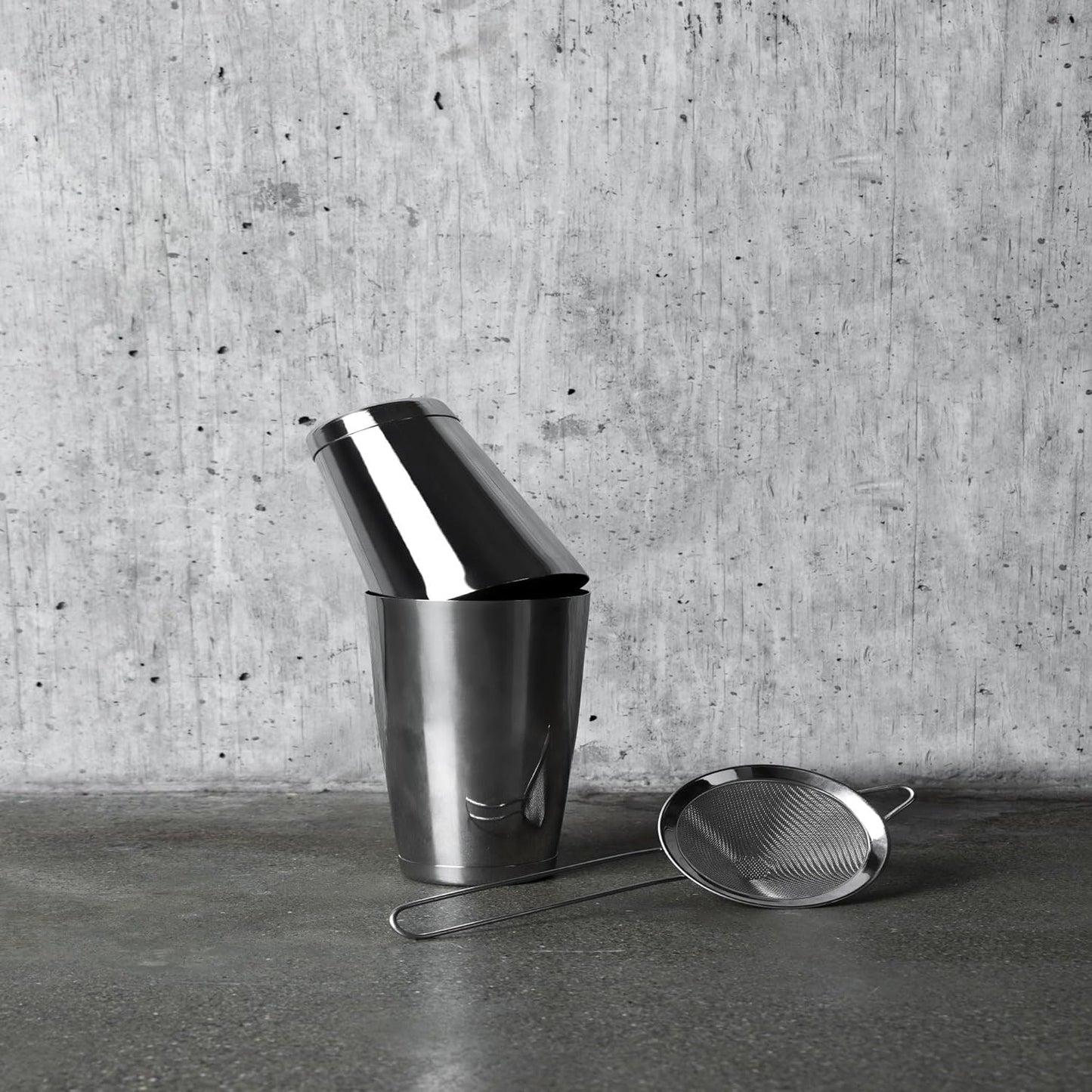 Viski Cone Strainer, Fine Mesh Stainless Steel Bar Tool, Small Cocktail Strainer, 9.24in