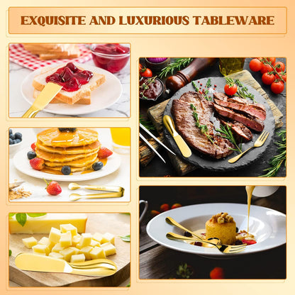 16 Pieces Cheese Butter Spreader Knives Set, Stainless Steel Charcuterie Accessories for Jam, Appetizers, Pastry, Mini
