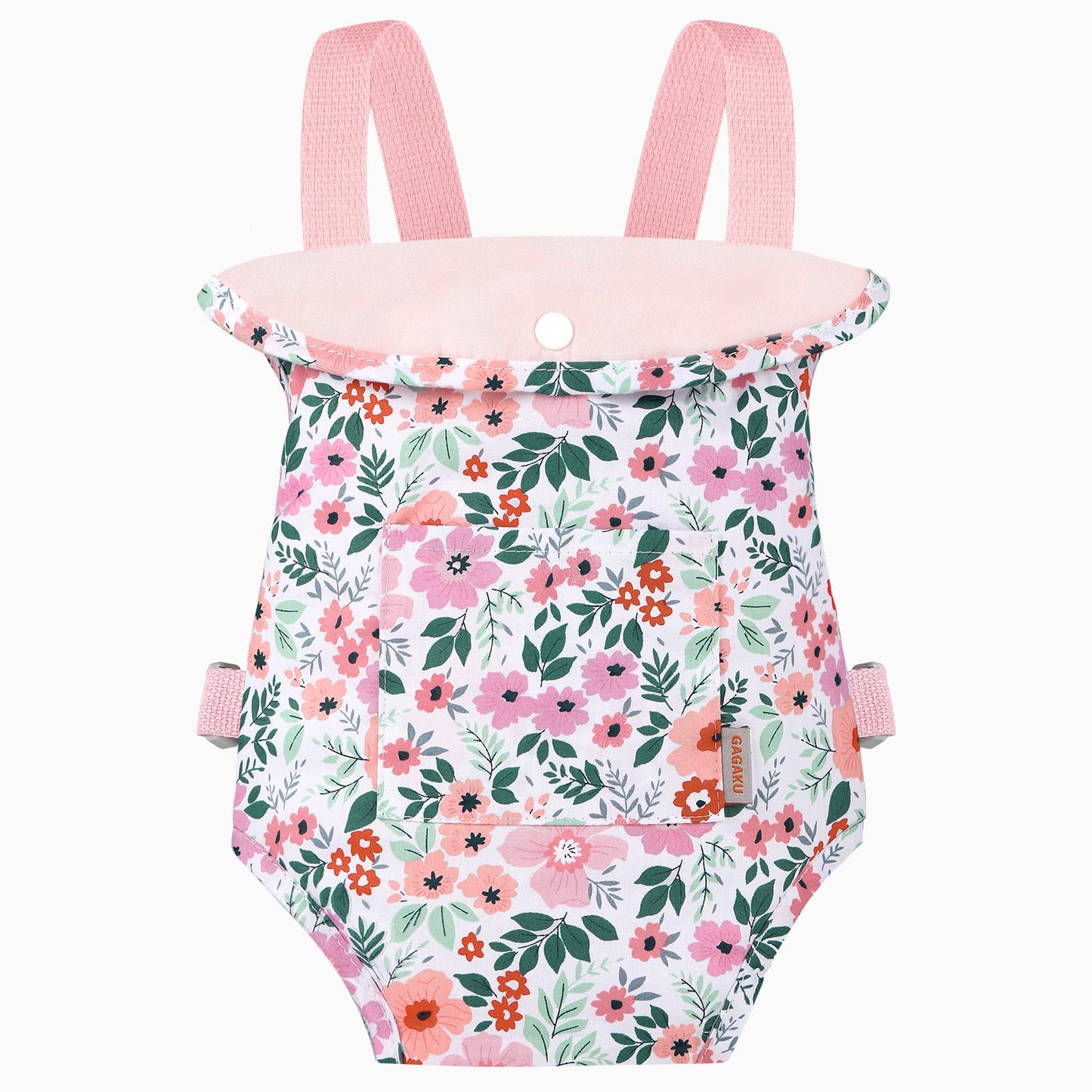 GAGAKU Baby Doll Carrier for Toddlers Doll Carrier for Little Girls Toy Baby Carrier for Kids Reborn Baby Doll Accessories - Pink (Leaf)