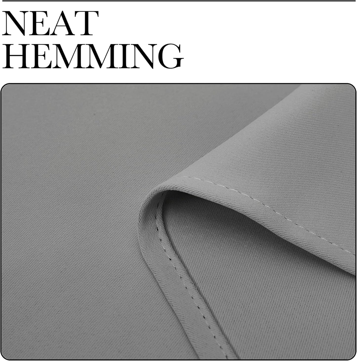 NICETOWN Silver Grey Room Darkening Curtain Panels - 120" Long | Heat-Blocking Drapes for RV & Studio, 55" Width, Set of 2