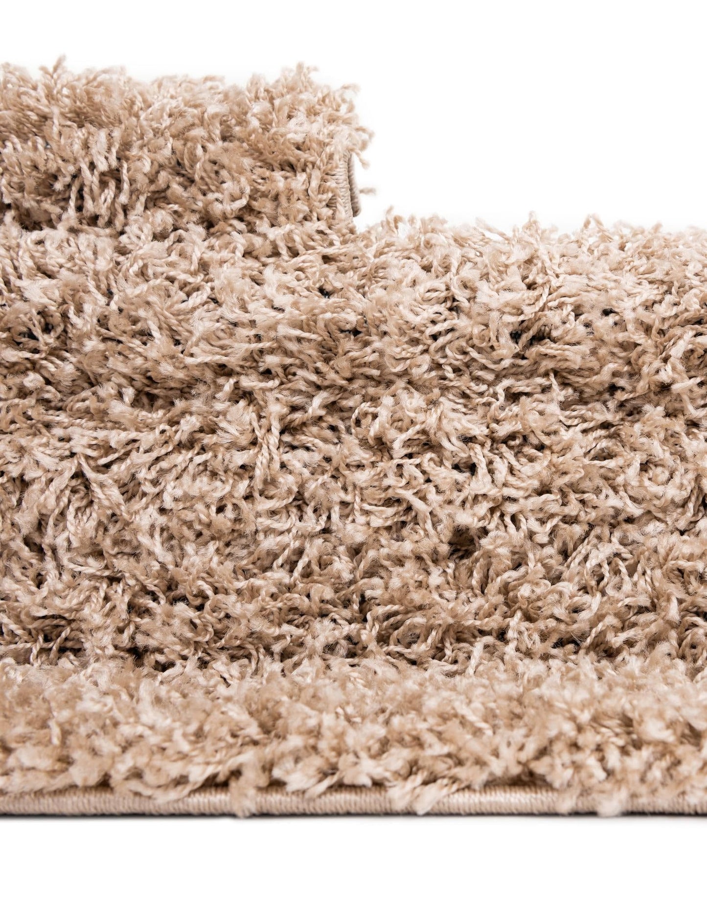 Unique Loom Solid Shag Collection Area Rug (7' 1" x 10' Rectangle, Taupe)