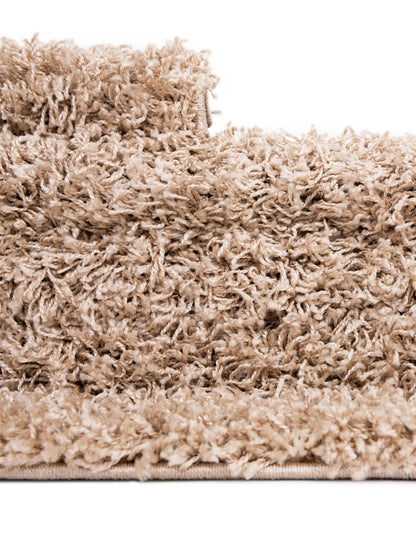 Unique Loom Solid Shag Collection Area Rug (7' 1" x 10' Rectangle, Taupe)