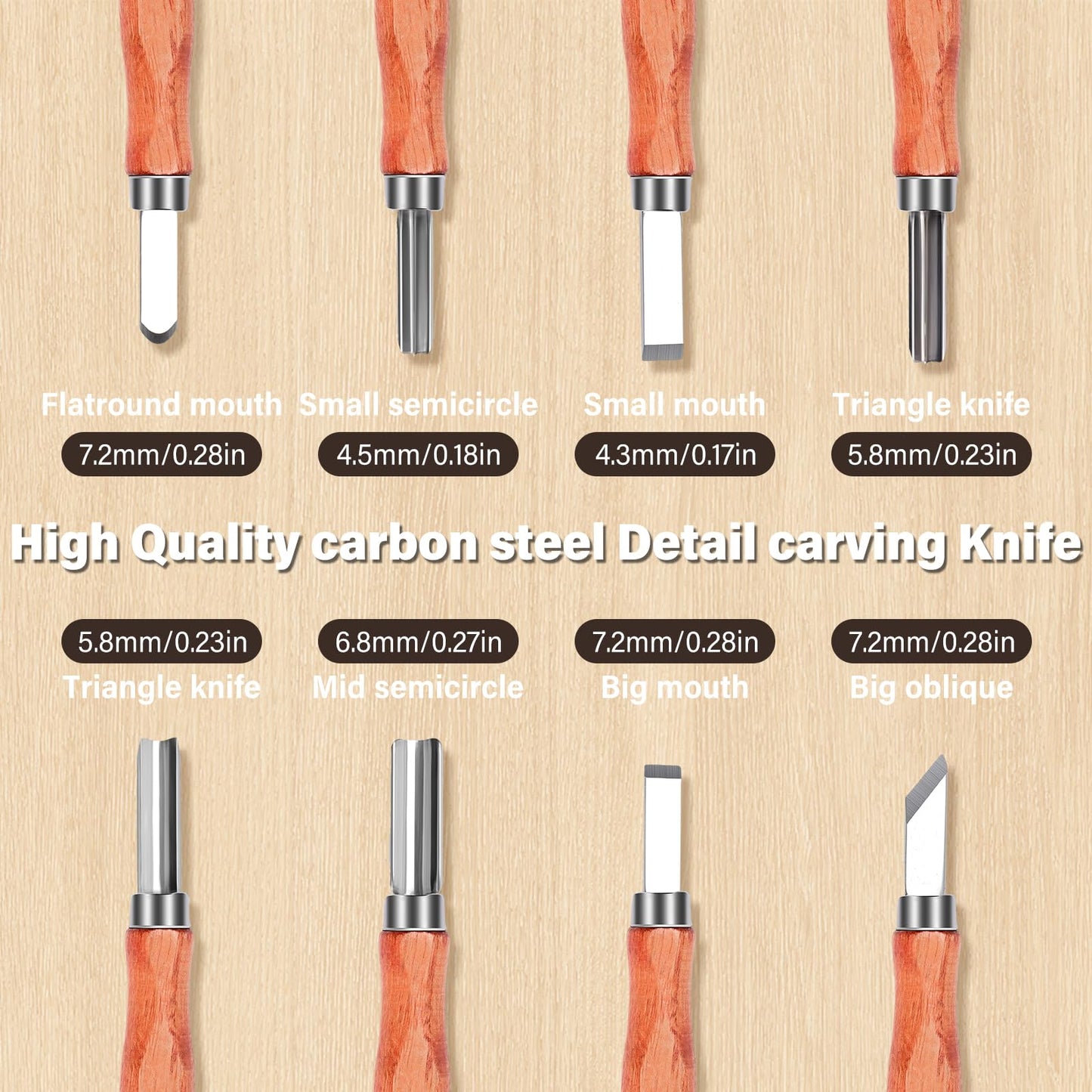 IMYMEE Deluxe Wood Carving Kit with Leather Case,Wood Carving Tools Set with Wood Carving Knife,Detail Knives,Basswood Blocks,Gloves,Strop Block,Polishing Compound for Whittling Kit Hobbies for Adults