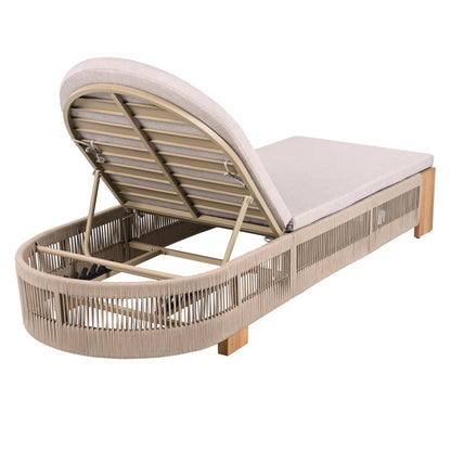 Merax 2-Piece Outdoor Chaise Lounge Chair with Adjustable Backrest & Waterproof Cushion - Acacia Wood Pool Sun Lounger for Patio, Beach, Yard, Garden, Beige