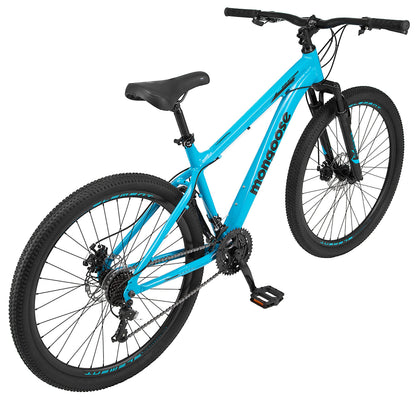 Mongoose Grafton Mountain Bike, 27.5 Inch Bike for Men and Women, 21 Speed, Aluminum Frame, Knobby Mountain Tires, Suspension Fork, Trigger Shifters, Mechanical Disc Brakes, Adult Bicycle