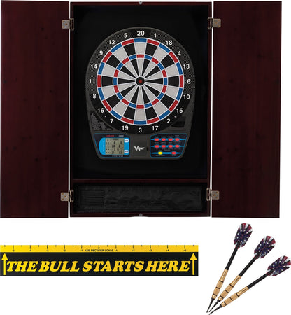 Viper Metropolitan Solid Wood Cabinet & Electronic Dartboard Play-Ready Bundle