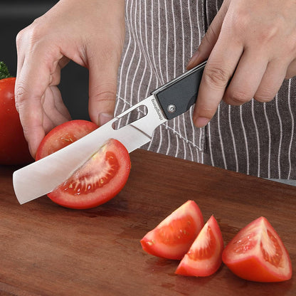 ZhengSheng Folding Chef Knife: 4.8" Sharp 440A Stainless Steel Blade, G10 Handle for Outdoor Cooking