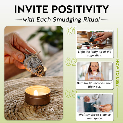 Alternative Imagination California White Sage Smudge Sticks - 3-Pack of 7-Inch Bundles for Home Cleansing,Energy Clearing, Meditation, Witchcraft, Spiritual Gifts,Altar & Smudging-Packaged in the USA