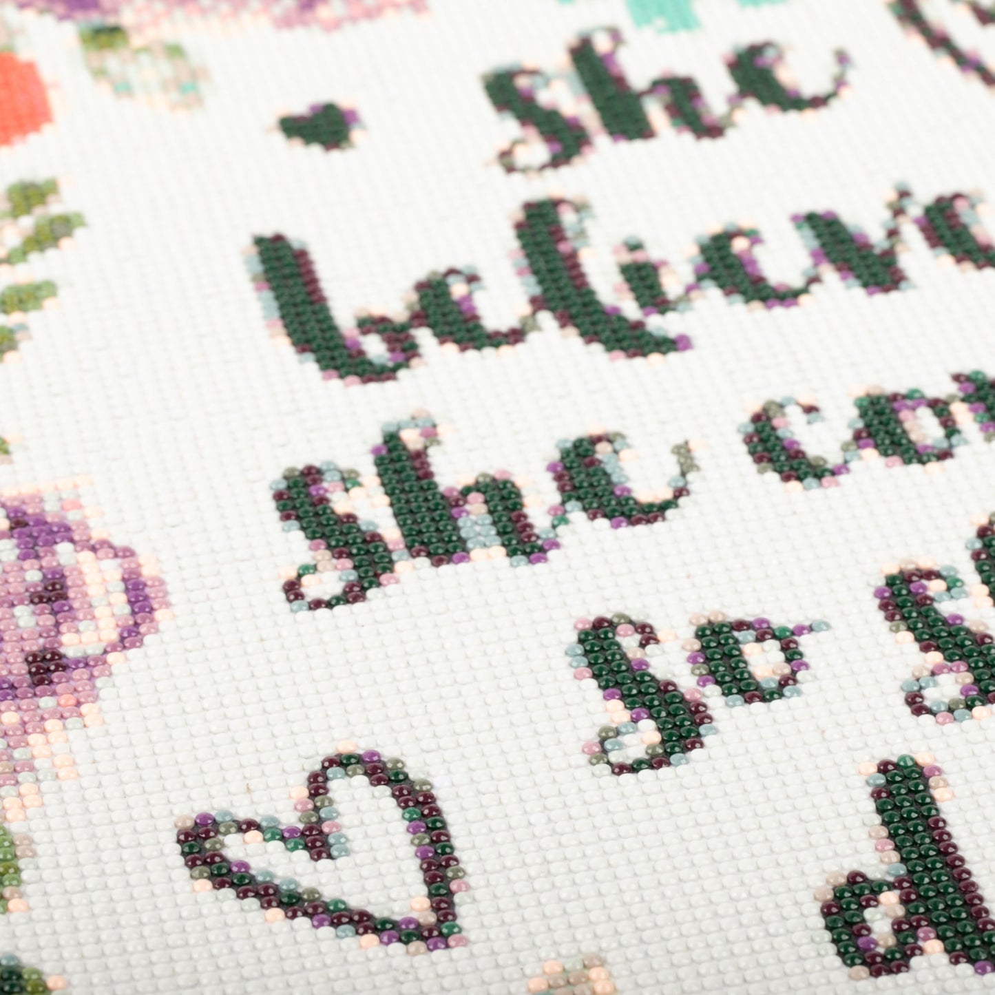 Modern Merch Inspirational Diamond Art for Adults DIY Motivational Quote Wall Art Floral 5D Diamond Painting for Adults, Flowers Cross Stitch Gem Art, Round Drill 12x16
