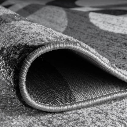 Rugshop Contemporary Abstract Circles Perfect for high Traffic Areas of Your Living Room,Bedroom,Home Office,Kitchen Area Rug 10' x 14' Gray