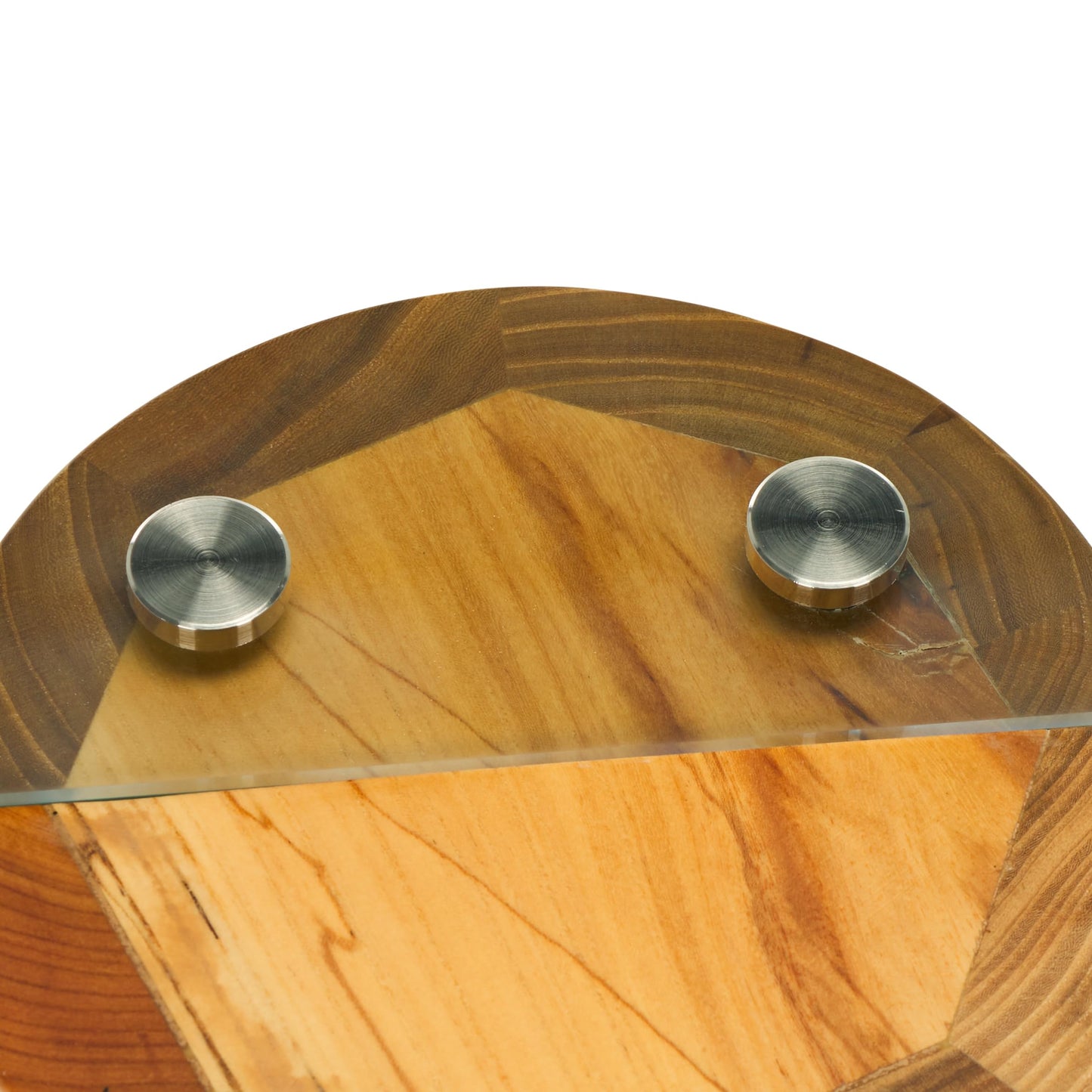 SAFAVIEH Couture Collection Robbie Natural Solid Wood/Tempered Glass Square Coffee Table