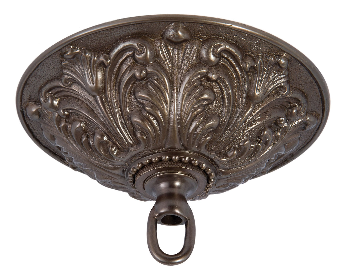 B&P Lamp Antique Bronze Finish Cast Brass Screw Collar Canopy Kit