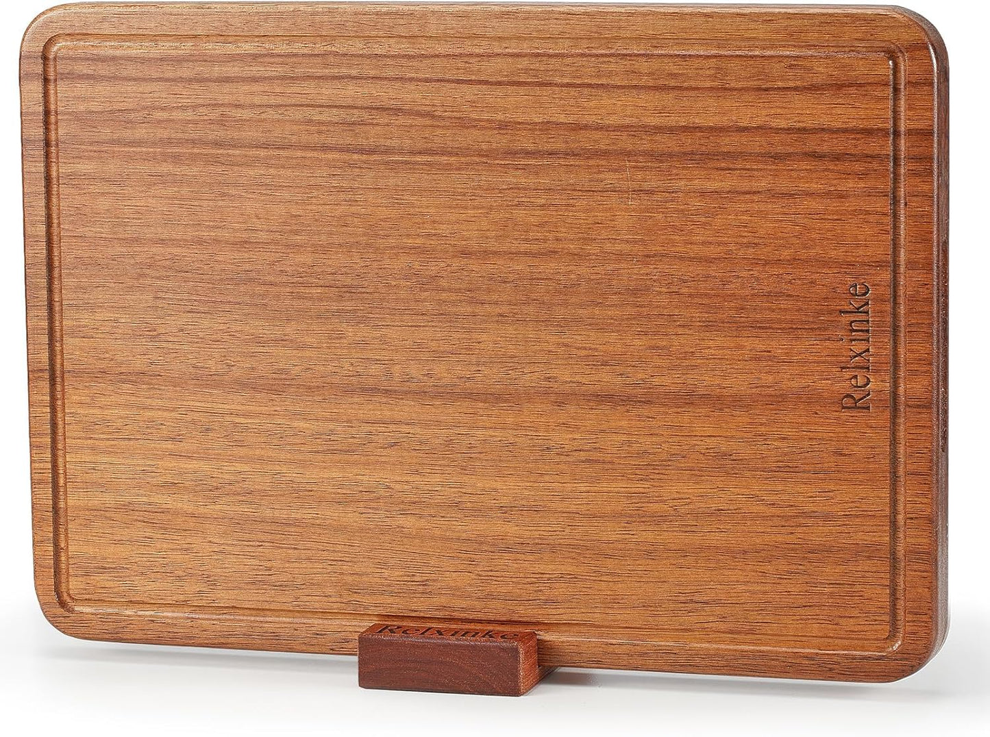 16.9x11.8 Solid Teak Wood Cutting Board One Piece Non Glued Large Thick Crack Resistant Wooden Chopping Board
