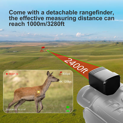 oneleaf.ai Find NV200 LRF 50mm 4K Digital Day/Night Vision Binoculars with Laser Rangefinder