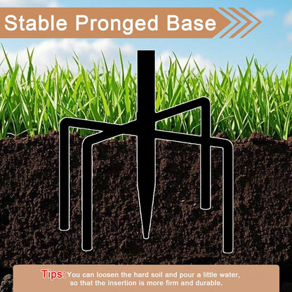 Skiennix 3" Deep Metal Bird Bath - Removable 13" Diameter Bowl with Stable Stake | Easy to Clean Garden Decor
