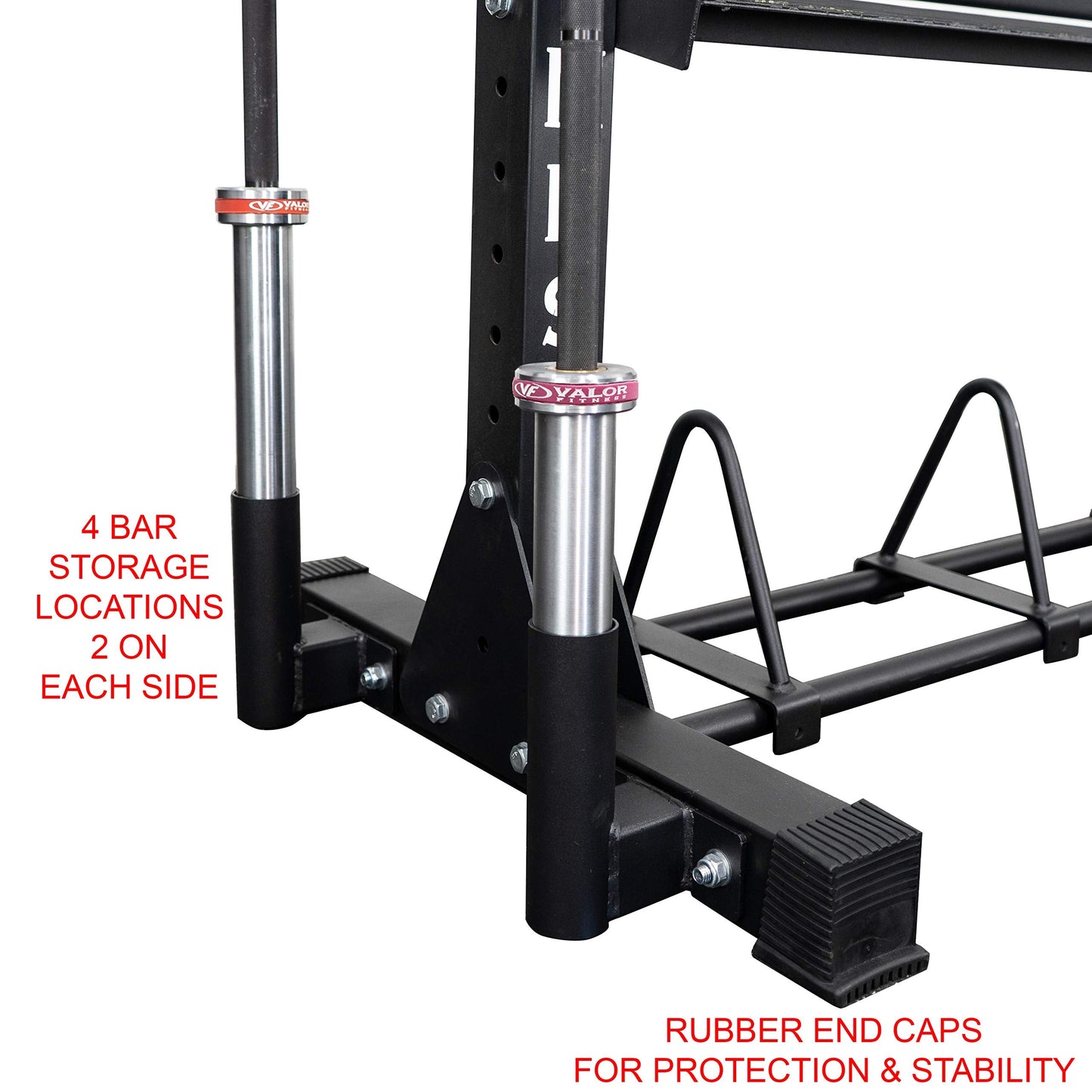 Valor Fitness Heavy Duty 4-Tier Gym Equipment Storage Rack – Organize Kettlebells, Dumbbells, Medicine Balls, Bumper Plates & 4 Barbells, 1200 lb Capacity for Home Gym Sports Equipment Organizer