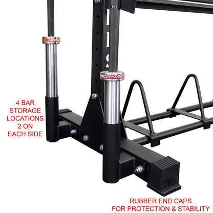 Valor Fitness Heavy Duty 4-Tier Gym Equipment Storage Rack – Organize Kettlebells, Dumbbells, Medicine Balls, Bumper Plates & 4 Barbells, 1200 lb Capacity for Home Gym Sports Equipment Organizer