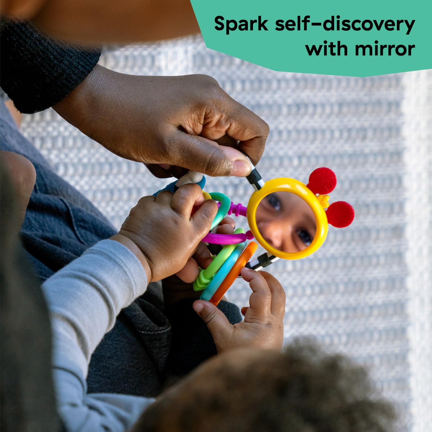 Baby Einstein Cals Connectors Sensory Toy with Textured Links, Ages 0+ Months and Up