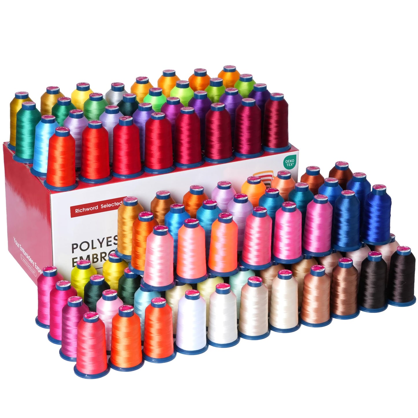 Poolin EOV 15-Needle Commercial Embroidery Machine | Advanced Business Bundle – Includes 100-Color Thread Kit, 144 Magsnap Bobbins, Cut Away & Tear Away Stabilizers