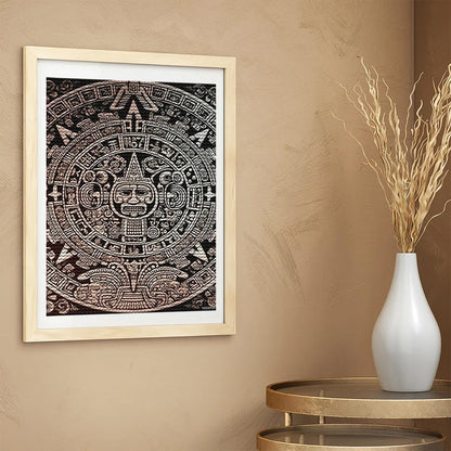 YEEIFFD Diamond Painting Kits for Adults Round 5D Diamond Art Painting Kits Mayan Calendar DIY Full Drill Diamond Dots Paintings Picture Arts Craft for Home Wall Art Decor 12x16 Inch